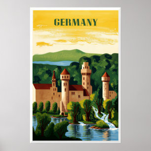 Deutschland Reiseplakat Poster