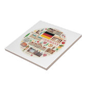 Deutschland Reisesymbole Fliese (Seite)