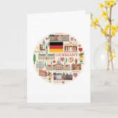 Deutschland Reisesymbole Karte (Gelbe Blume)