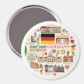 Deutschland Reisesymbole Magnet (Vorderseite/Rückseite)