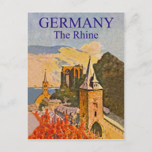 Deutschland, Rhein, mittelalterliche Festung, Vint Postkarte
