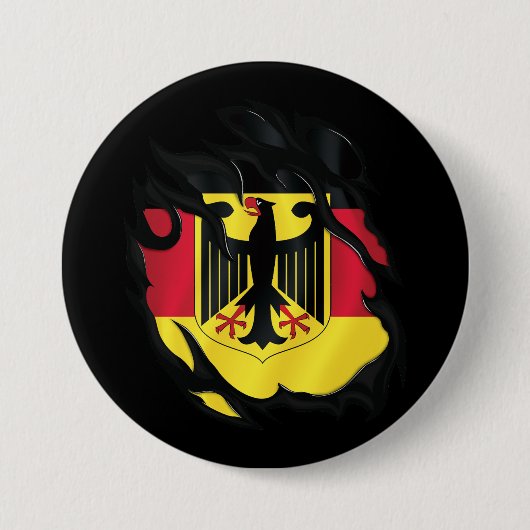 Deutschland Rippfahne Button (Vorderseite)