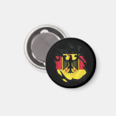 Deutschland Rippfahne Magnet (Vorderseite/Rückseite)