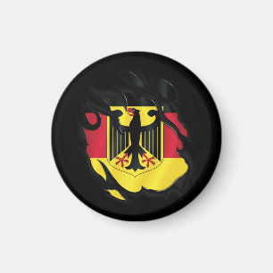 Deutschland Rippfahne Magnet