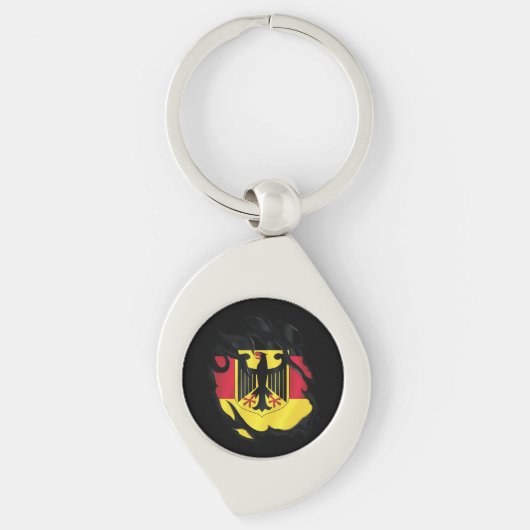 Deutschland Rippfahne Schlüsselanhänger (Vorderseite)