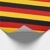 Deutschland: Rot-gelbe goldene Streifen Geschenkpapier (Ecke)