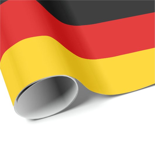 Deutschland: Rot-gelbe goldene Streifen Geschenkpapier (Rolleneckpunkt)