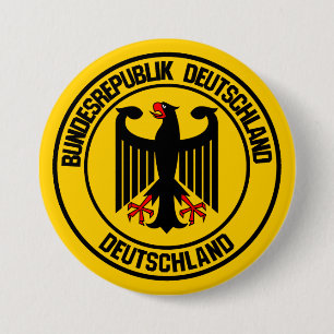Deutschland Runde Emblem Button