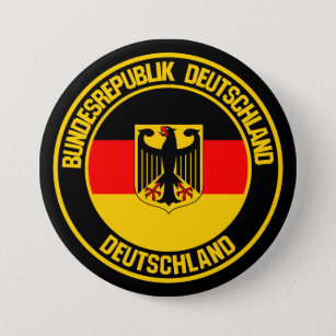 Deutschland Runde Emblem Button