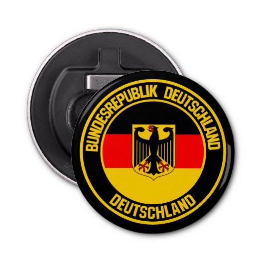Deutschland Runde Emblem Flaschenöffner (Vorderseite)