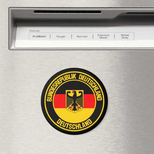 Deutschland Runde Emblem Magnet (In Situ (Geschirrspüler))