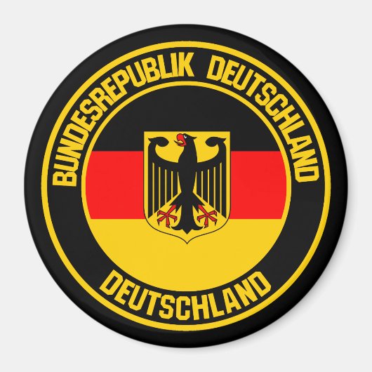 Deutschland Runde Emblem Magnet (Vorne)