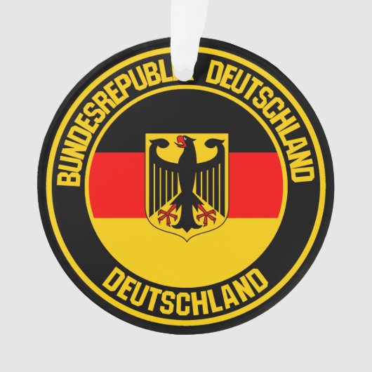 Deutschland Runde Emblem Ornament (Vorderseite)