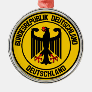 Deutschland Runde Emblem Ornament Aus Metall