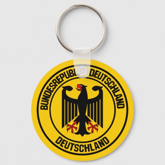 Deutschland Runde Emblem Schlüsselanhänger (Vorderseite)