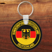 Deutschland Runde Emblem Schlüsselanhänger (Vorderseite)
