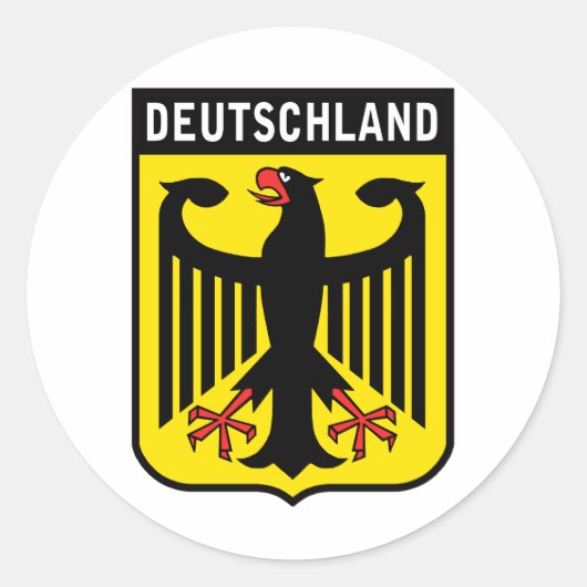 Deutschland Runder Aufkleber (Vorderseite)