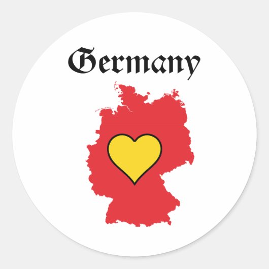 Deutschland Runder Aufkleber (Vorderseite)