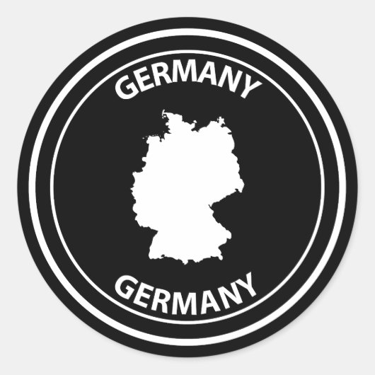 Deutschland Runder Aufkleber (Vorderseite)