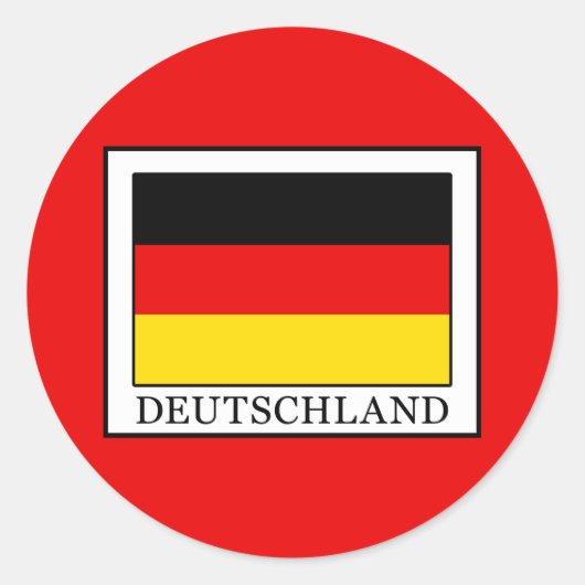 Deutschland Runder Aufkleber (Vorderseite)