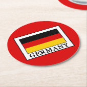 Deutschland Runder Pappuntersetzer (Angewinkelt)