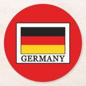 Deutschland Runder Pappuntersetzer (Vorderseite)