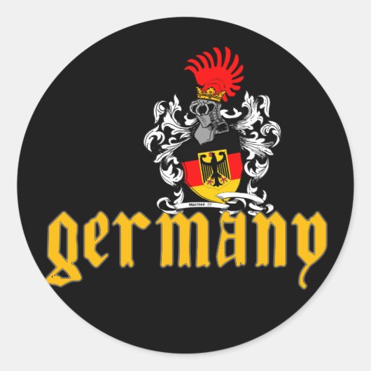 Deutschland Schildkleber Runder Aufkleber (Vorderseite)