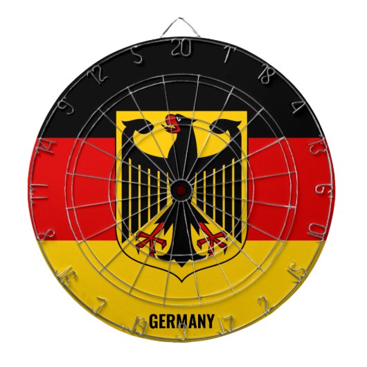 "Deutschland schlägt!" Patriotic Dart Board Dartscheibe (vorne)