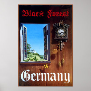 Deutschland, Schwarzwälder Reiseplakat Poster