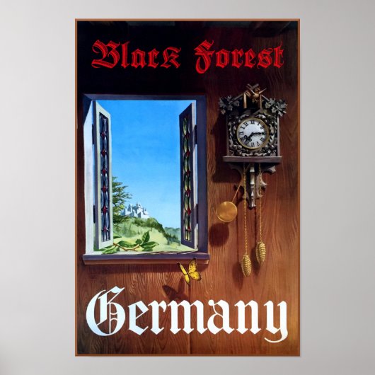 Deutschland, Schwarzwälder Reiseplakat Poster (Vorne)