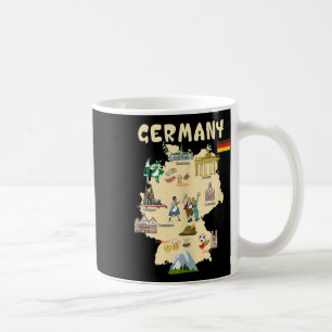 Deutschland Sehenswürdigkeit Karte,berühmte Sehens Kaffeetasse