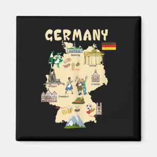 Deutschland Sehenswürdigkeit Karte,berühmte Sehens Magnet