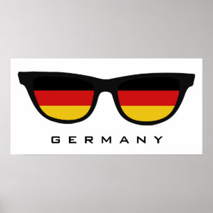 Deutschland Shades Custom Text & Color Poster