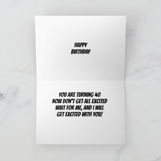 DEUTSCHLAND SHEPARD SAGT "GLÜCKLICH 40." KARTE (Innenseite)