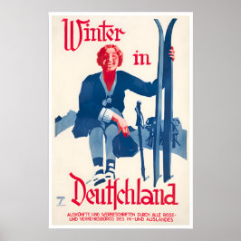 Deutschland Ski Poster Deutsche Reise Kunst Deutsc