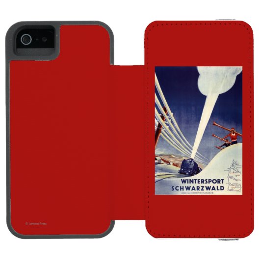 Deutschland - Skifahren im Schwarzwald Incipio iPhone Geldbeutel-Hülle (Folio Geöffnet)