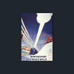 Deutschland - Skifahren im Schwarzwald Leinwanddruck<br><div class="desc">Deutschland - Skifahren im Schwarzwald - Eisenbahnnetz Förderplakat - Deutschland wurde 1930 gegründet. Dieses Bild zeigt Szenen aus Deutschland.</div>