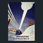 Deutschland - Skifahren im Schwarzwald Poster<br><div class="desc">Deutschland - Skifahren im Schwarzwald - Eisenbahnnetz Förderplakat - Deutschland wurde 1930 gegründet. Dieses Bild zeigt Szenen aus Deutschland.</div>