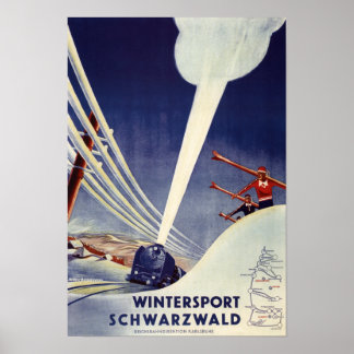 Deutschland - Skifahren im Schwarzwald Poster