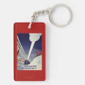 Deutschland - Skifahren im Schwarzwald Schlüsselanhänger (Rückseite)