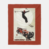 Deutschland - Skifahrer-Springen Fleecedecke (Vorderseite)