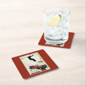 Deutschland - Skifahrer-Springen Rechteckiger Pappuntersetzer (Vor Ort)