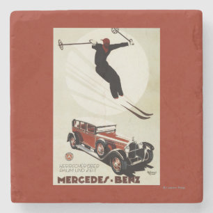 Deutschland - Skifahrer-Springen Steinuntersetzer