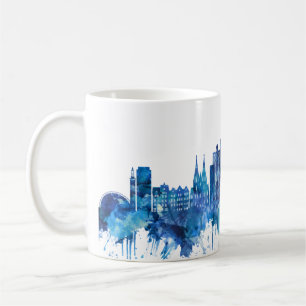 Deutschland Skyline Blue Kaffeetasse
