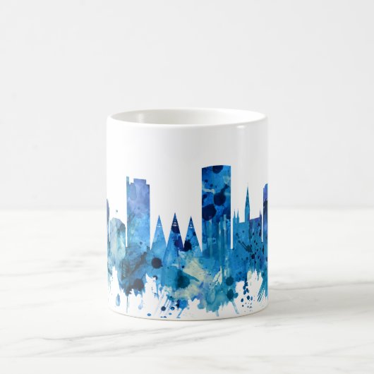 Deutschland Skyline Blue Kaffeetasse (Mittel)