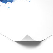 Deutschland Skyline Blue Poster (Ecke)