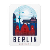 Deutschland Skyline Foto Magnet (Vertikal)