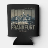 Deutschland Skyline Retro Vintag Souvenir Dosenkühler (Rückseite)