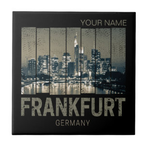 Deutschland Skyline Retro Vintag Souvenir Fliese