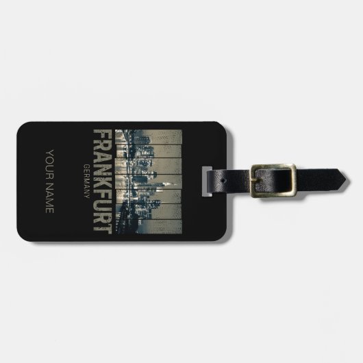 Deutschland Skyline Retro Vintag Souvenir Gepäckanhänger (Vorderseite horizontal)